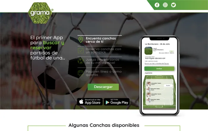 Sitio web Grama.co
